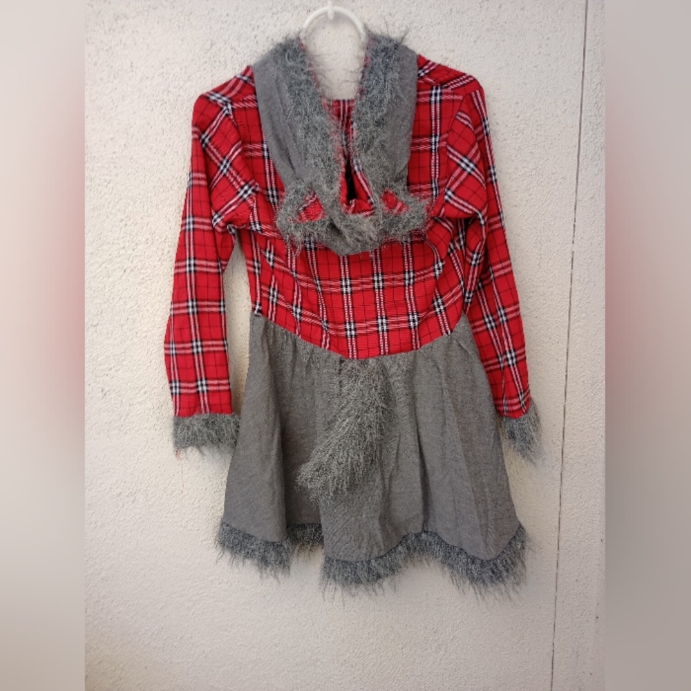 Spirit Halloween Charming Werewolf Dress Plaid Party Whimsigoth Child Large